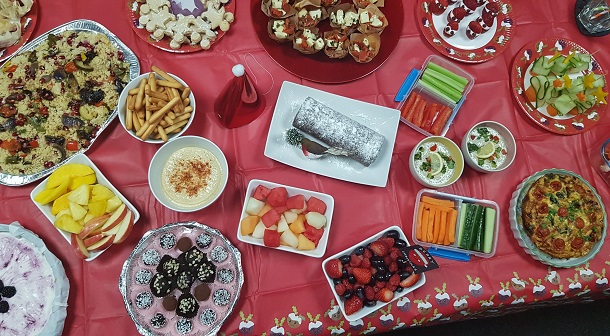 Buffet full table-Boxing Day buffet-Slimming World blog