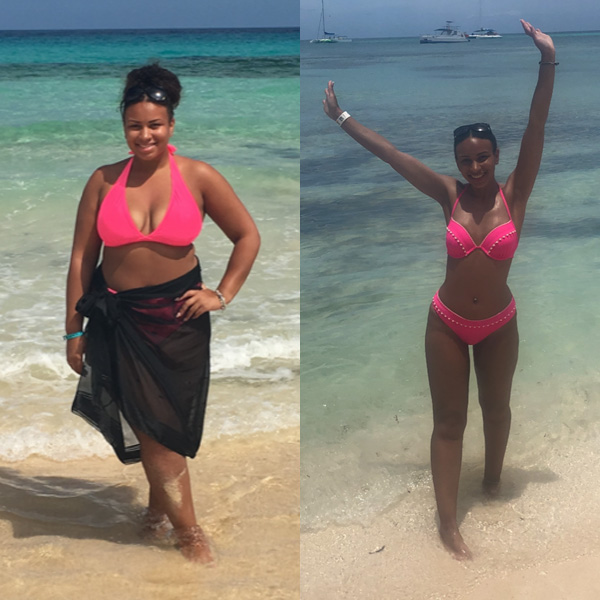 Olivia Gibbs on holiday before and after - Slimming World blog