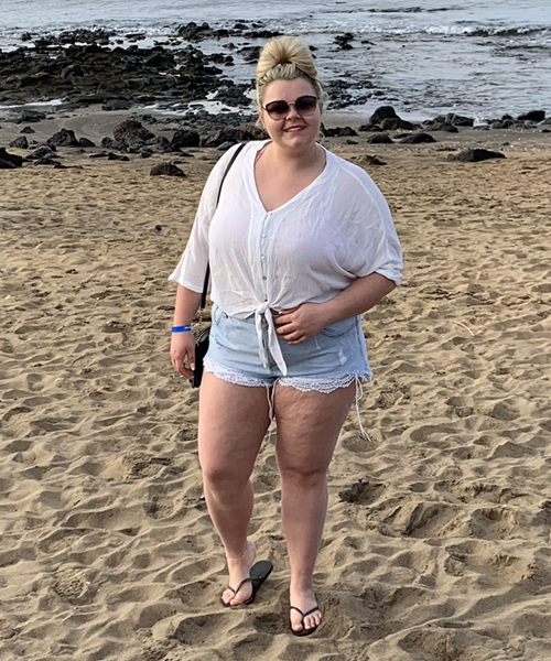 Erika Spiller beach photo-my weight loss diary-slimming world blog