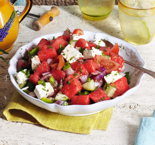 Greek salad with watermelon - Summer Salads - Slimming World Blog