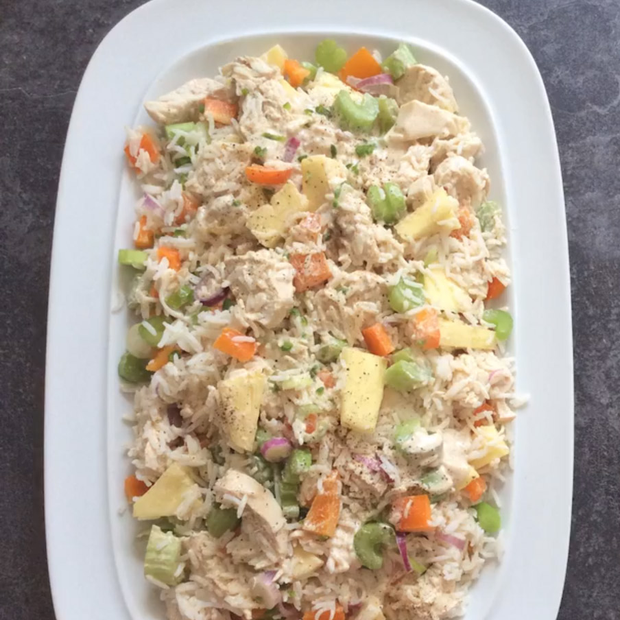 Spicy chicken rice and pineapple salad - Slimming World Blog