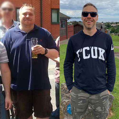 Ian before and after-alcohol awareness-slimming world blog