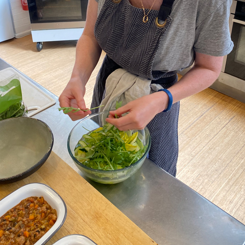 preparing green salad-behind the scenes slimming world magazine-slimming world blog