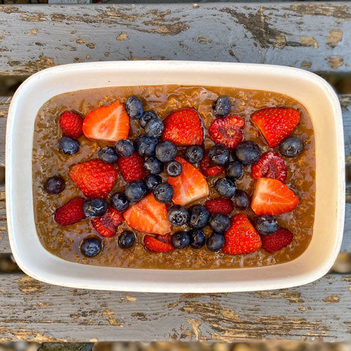 coffee porridge with berries-vegan myths-slimming world blog