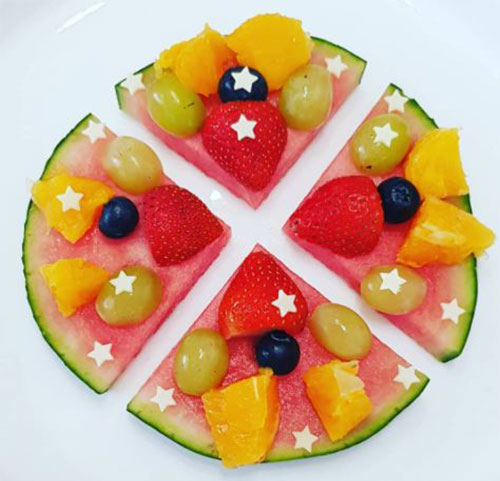 watermelon and fruit pizza