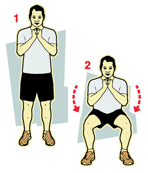 Side to side squats illustration-10-minute workout-slimming world blog