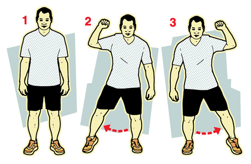 Half jumping jacks illustration-10-minute workout-slimming world blog