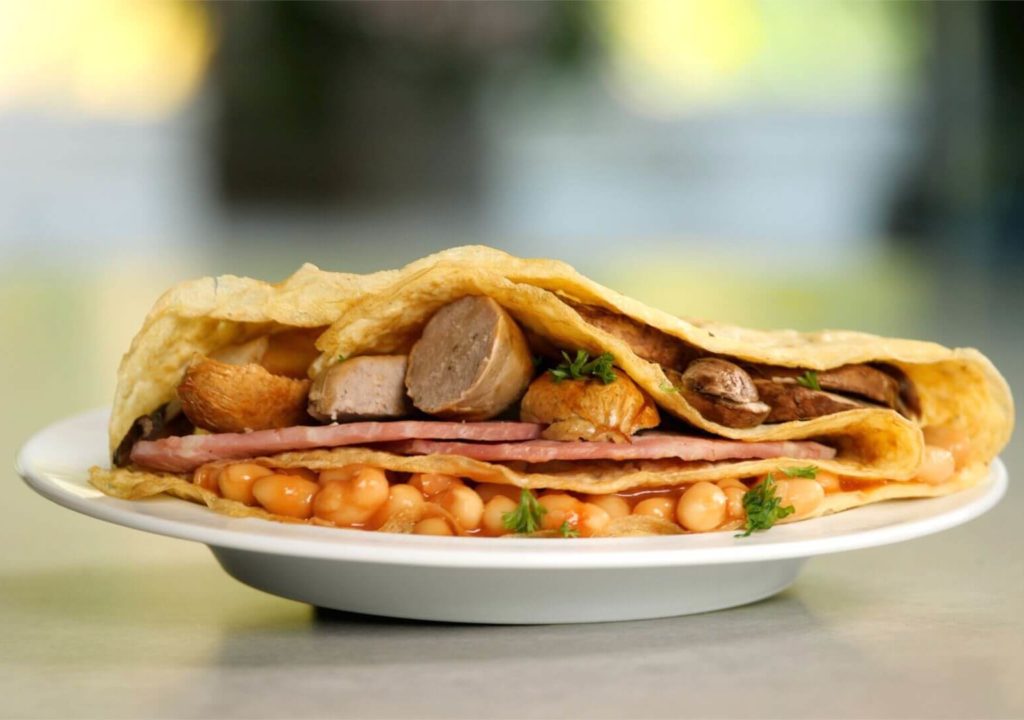 sausage-bacon-mushroom-beans-tortilla-style-wrap-slimming-world-blog