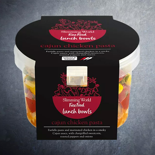Cajun chicken pasta packaging-slimming world food range