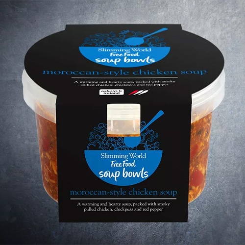 Moroccan chicken soup packaging-Slimming World food range