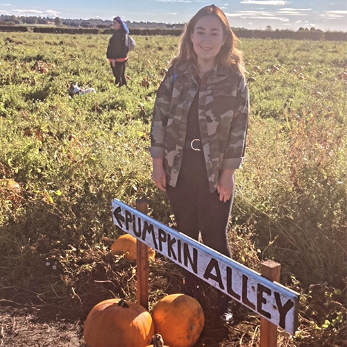 Slimming World member Sarah visiting a pumpkin patch