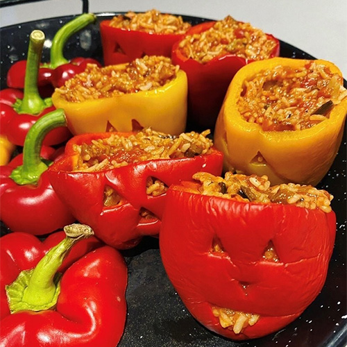 Jack o lantern peppers-Halloween movie snacks-slimming world blog