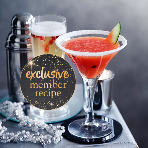 Slimming World ginger and pomegranate cocktail and champagne