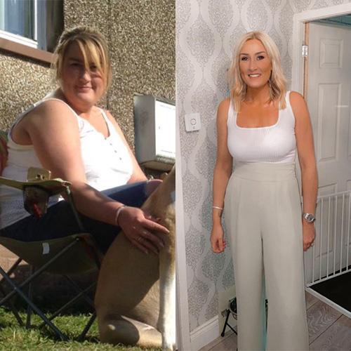 Slimming World member Kirsty Muir before and after photo