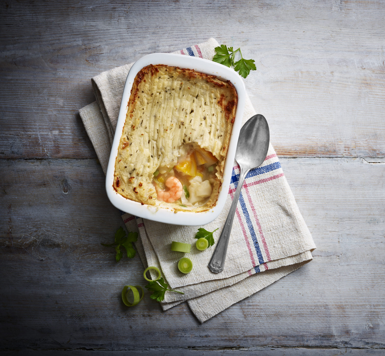 Slimming World fish pie dish