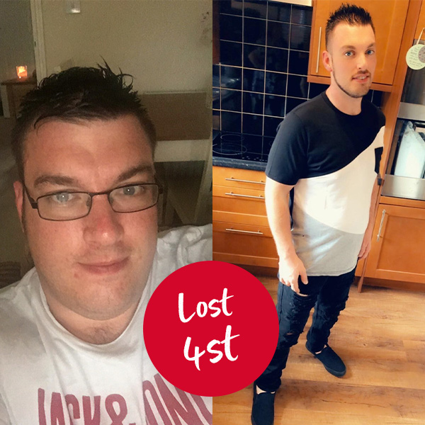 Jamie Woodend 4st weight loss before and after