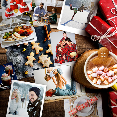 Slimming World mood board showin cosy Christmas images