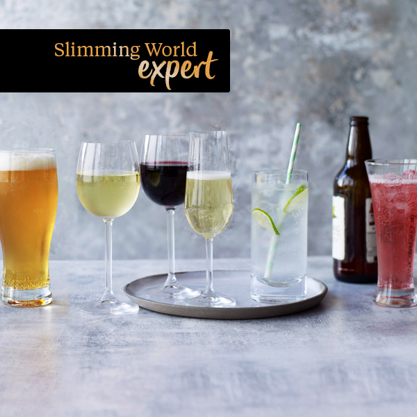 Image shows various alcoholic drinks like wine and beer
