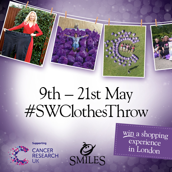 9th-21st May Slimming World Big Clothes Throw. Win a shopping experience in London.
