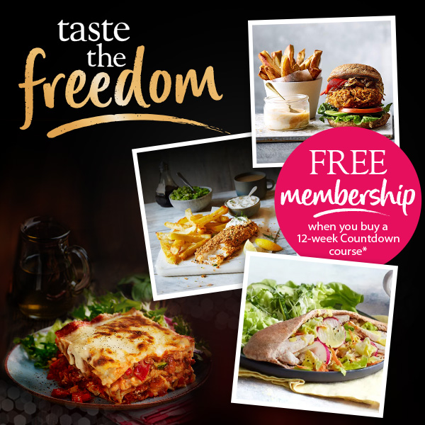 Slimming World taste the freedom. Lasagne, burger, fish and chips and chicken pitta