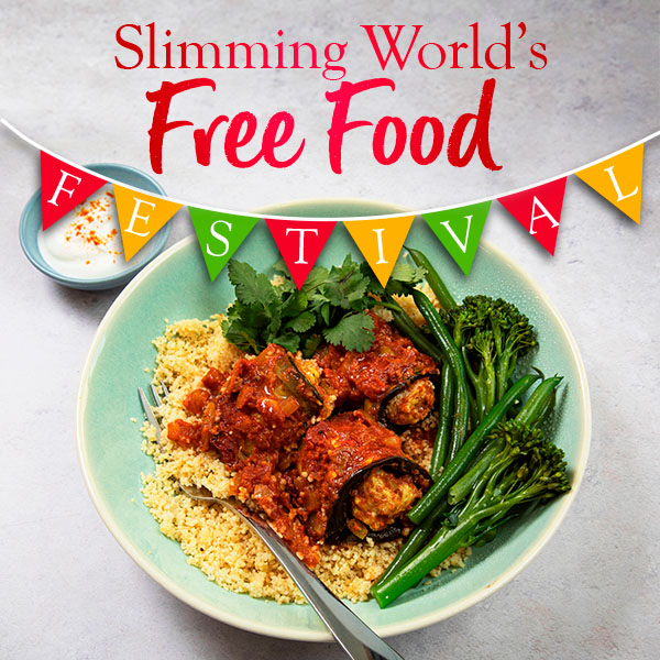 Slimming World's Free Food Festival winner- spiced chicken and aubergine rolls