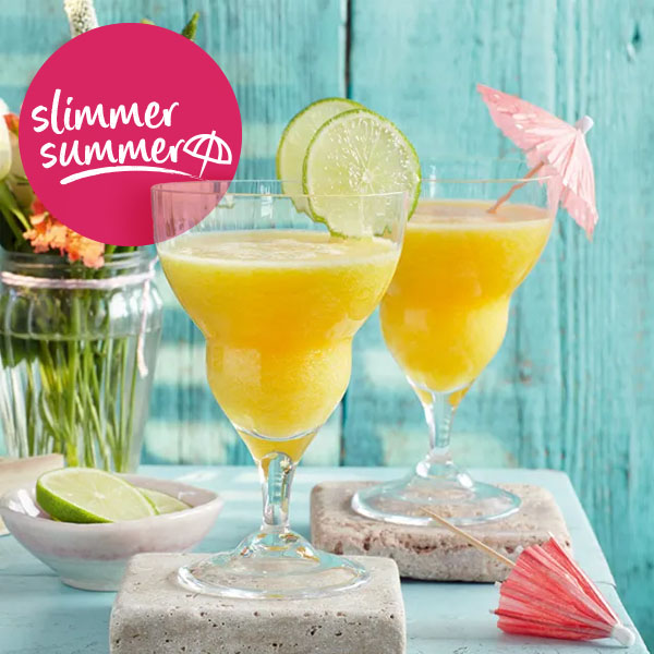 Slimming World peach daquiris- text reads Slimmer Summer