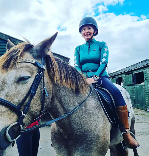 Slimming World Lian riding a horse