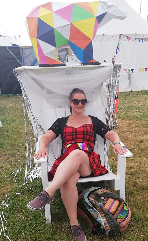 Slimming World member Zoe at a festival after her weight loss success