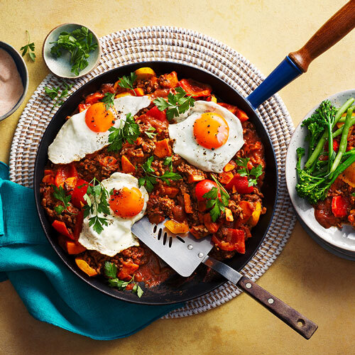 Slimming World creamy tomato and beef hash