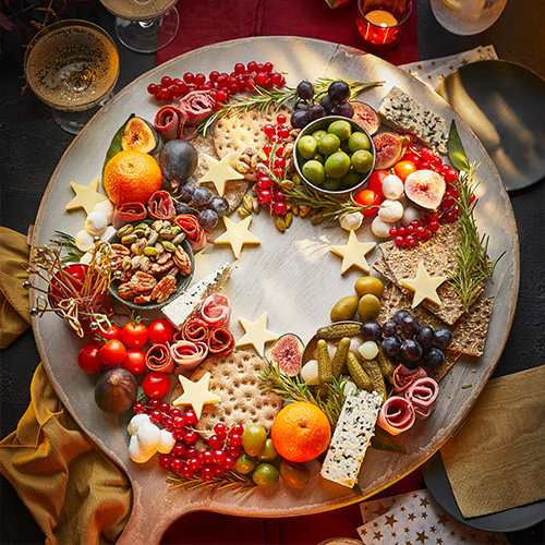 Slimming World charcuterie wreath
