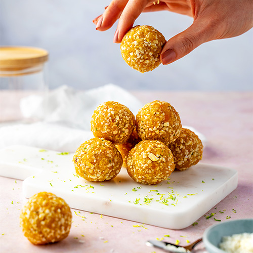Apricot, coconut and lime energy balls