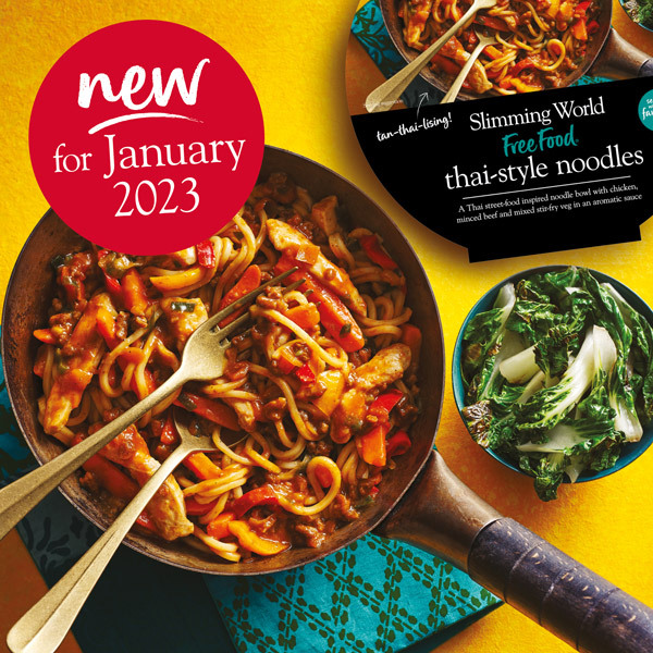 Slimming World food range thai noodles. Text reads New for January 2023