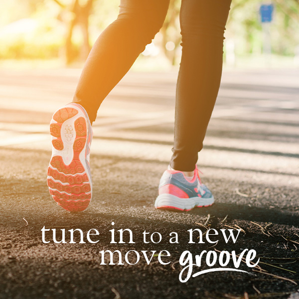Slimming World walking podcast promo. Tune into a new move groove