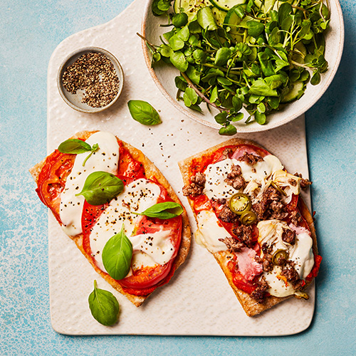 Slimming World air fryer pizzas - margherita and meat feast