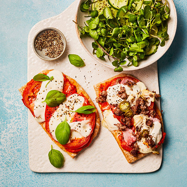 Slimming World air fryer pizza - margherita and meat feast
