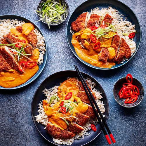 Slimming World chicken katsu curry with rice