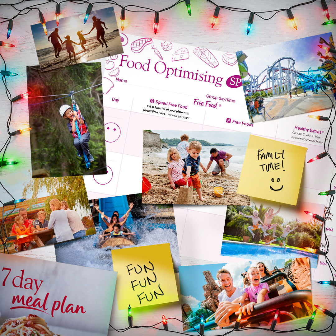 A holiday planning mood board