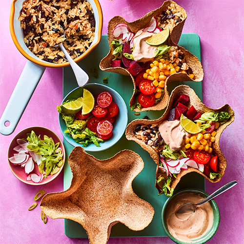 Slimming World Wraps - rainbow burrito bowl