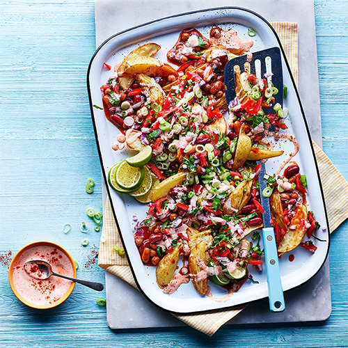 Street Food cookbook - Vegan dirty chilli wedges