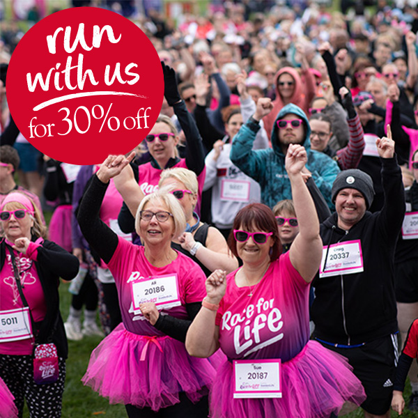 Run with us for 30% off - Race for Life 2025