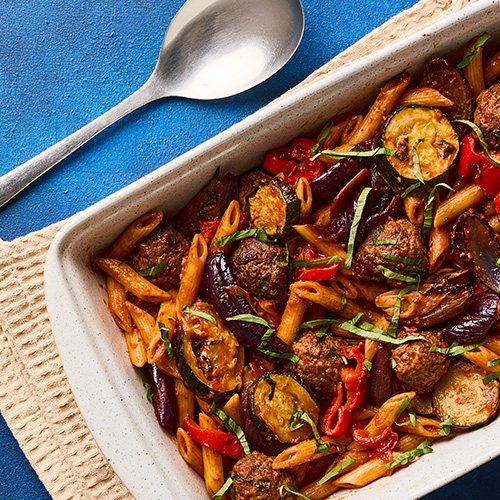 Slimming World Kitchen - Week 54 - sun-drenched meatballs and med veg traybake