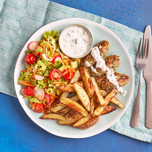 Slimming World Kitchen - week 58 - Moroccan beef koftas with spicy wedges
