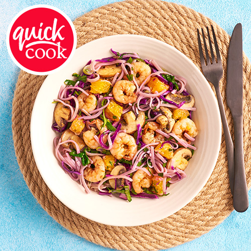 Slimming World Kitchen - week 58 - prawn and rainbow veg noodle salad - quick cook