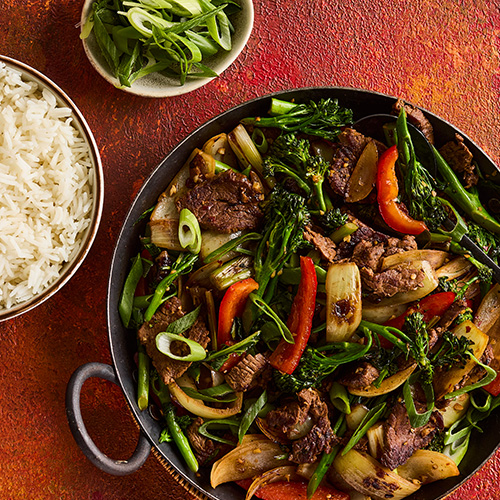 Slimming World Kitchen sizzling steak in oyster sauce