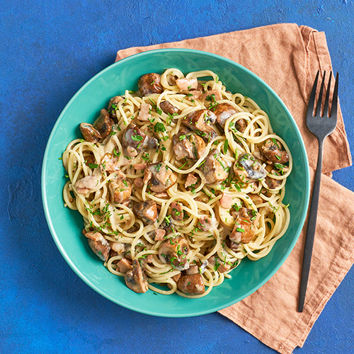 Slimming World Kitchen - week 58 - smoky bacon and mushroom carbonara