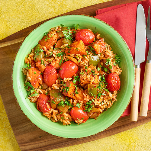Slimming World Kitchen smoky sweet potato jambalaya