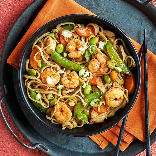 Slimming World Kitchen super fast prawn and ginger noodles