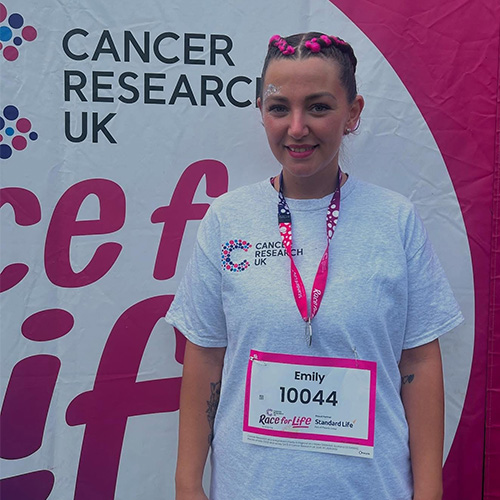 Emily King at Race for Life 2025