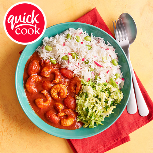 Slimming World Kitchen's quick Korean prawns with rice – one of our quick cook recipes
