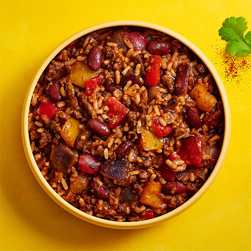 Chilli con carne and rice – a new lunch bowl for the Slimming World food range